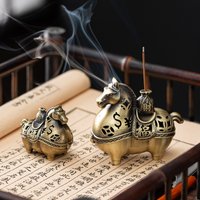Alloy Incense Burner Get Rich Soon Incense Burner Sandalwood Incense Burner Line Incense Burner Crafts Ornament