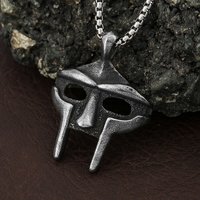 Punk Vintage MF Doom Mask Pendant Necklaces For Men Women Stainless Steel Egyptian Pharaoh Necklace Fashion Amulet Jewelry Gifts