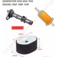 Luftfilter Ölfilter Dieselfilter Passend für Dieselgenerator 3KW 5KW 7KW KDE6500 KDF7500 Motor 178F KM186F 192F Generatorteil