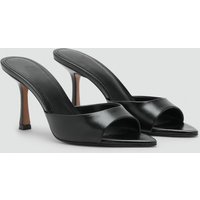 Mango2026 Summer New Sexy Slip-On High Heel Sandals Breathable PU Material Sharp Pointed Toe Thin Heel Versatile Flat Sandals