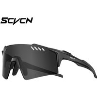 AliExpress SCVCN Black Hiking Eyewear Rimless Fashion Sunglasses Cycling Glasses Photochromic Sports Men Mountain Bike Goggles MTB UV400