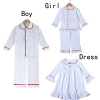 Mudbala Toddler Baby Family Matching Outfits White Kids Pajamas Set Sibling Boys Girls Adults Cotton Christmas Pajamas