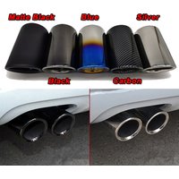 2pcs 7.6cm/2.99inch Car Exhaust Pipe Muffler Tip For Audi A4 B8 A3 8V 8P A1 Q5 A5 Volkswagen VW Passat B7 CC Tiguan