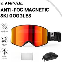 AliExpress kapvoe Kapvoe Snow Goggles Ski Snowboarding Skiing Mask for Men Women Anti-Fog Lens Kit UV400 Protection Snowmobile Glasses Motorcycle