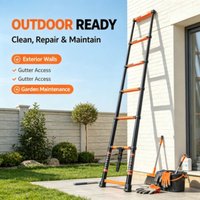 Thickened Carbon Steel Telescopic Ladder Anti-rust Craftsman Household Multi-functional Herringbone Ladder Bamboo Ladder Lifting