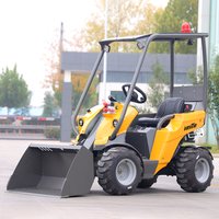 Customized Agriculture Wheel Loader Euro 5 Diesel Kubota Engine Mini Loader Speed 20 km/h mini Loaders With Cab