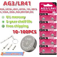 10-100Pcs High Capacity LR41 Alkaline Batteries AG3 L736 392 384 192 Premium 1.5V Button Coin Cell Batteries for Medical Devices