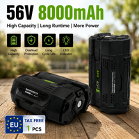 Hochleistungs-Ersatzakku für Elektrowerkzeuge, für EGO 56V 8.0Ah, kompatibel mit BA2800 BA2800T BA4200 CS1604 CS1804 CS1403