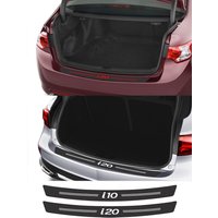 Car Trunk Trim Sticker For Hyundai i40 i30 i10 i20 IX35 IX20 Solaris Sonata Santafe Tuscani GDI Protector Cover Auto Accessories