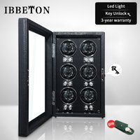 2 4 6 Slot Automatic Wood Watch Winder Leather Appearance With Wanbao Quiet Motor Watch Cabinet Clock Storage Box Matching Key
