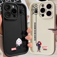 Cute Marvel Spider Gwen Morales Spiderman Case For Apple iPhone 17E 15 16 14 13 12 11 17 Pro Max 17 Air 16 Plus 16E Phone Cover