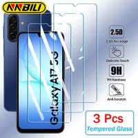 NNBILI 3Pcs Tempered Glass Screen Protectors for Samsung Galaxy A17 A07 A56 A36 A26 A16 A55 A35 A14 A73 A53 A33 A23 A72 S24 FE