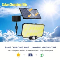 Solar Powered Security Light 234 LEDs Array Remote Control Motion Sensor Waterproof Technology Wide Beam Outdoor Lighting