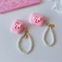3D Cute Bow Cover for Apple AirPods 4 Cases Wireless Earphone Protective Case for Airpods pro 2 Charging Box