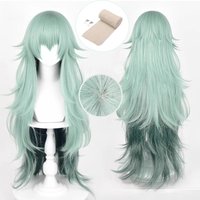 Anime Takatsuki Sen Cosplay Wig Long Green Gradient Curly Hair Heat Resistant Hair Woman Wigs Halloween Party