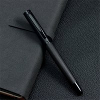 1 / 2 pcs Sleek Black Metal Gel Pen - Medium Point, Snap Cap, Ideal for Students & Business Gifts, Office Essentials-Black ink