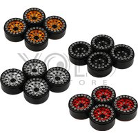 4PCS 1.0 Inch Aluminum Alloy Beadlock Wheel Hub Rims For RC Crawler Car Axial 1/24 SCX24 AX24 1/18 TRX4M Wheels Upgrade Parts