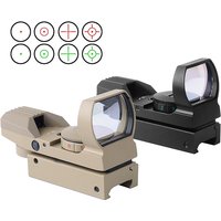 Tactical Reflex Sight with 4 Reticle Patterns Red Green Dot Sight Scope Rifle Scope Hunting Optics with 20mm Rail