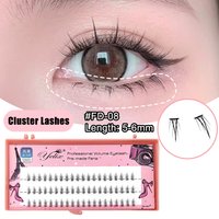 Yelix Bottom Lower Lashes Falsche Wimpern Clusterwimpern Künstliche Wimpern 0,07 mm C Curl unter der Wimpern