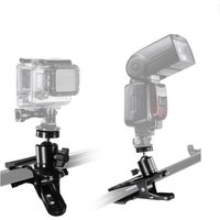 Y-1Pc Metal Clip Clamp Holder Flash Auxiliary Desktop Live Streaming 360 Swivel Ball-Head 1/4" Screw For Phone Camera