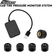 System monitorowania ciśnienia w oponach KEBIDUMEI USB Android TPMS do nawigacji, czujniki ostrzegawcze temperatury, akcesoria samochodowe