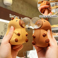Capybara Doll Pinch Pendant Toys Squeeze Spit Bubble Decompression Toy Children's Schoolbag Doll Pendant Decoration party gift