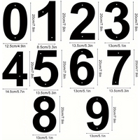 Vintage Style Large Metal House Number - Easy-to-Install Wall Mounted Design, Available in 0-9 Numbers Street Address Sign