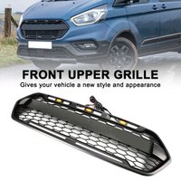 Artudatech Matte Black Front Bumper Grille Raptor Style For Ford Transit Custom Trail W/ 3LED 2018-2023