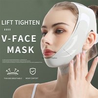 Overnight Face Lift Band with Graphene Fiber - Double Chin Reducer & Jawline Definer, Washable Reusable Beauty Strap