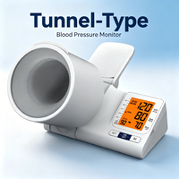 JUSTLANG Tunnel-Type Blood Pressure Monitor Automatic Upper Arm Tonometer Digital English Voice 2*99 Memory Sphygmomanometer