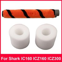 For Shark IC160 ICZ160 ICZ300 Ion P50- Vacuum Cleaner Motor Pre-Filter & Soft Roller Brush Kit (2 Filters + 1 Brush)
