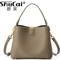 Women's Genuine Grade Cowhide Leather Shoulder Crossbody Bag Luxury Designer Brand Ladies Handbag for Woman 2026 New Female Tote