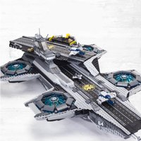 Popular toys Spaceship series aircraft carrier model building blocks children's educational assembly toys birthday gifts
