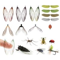 1Sheet Realistic Insect Wing Fly Tying Material Stonefly Mayfly Dry Fly Ladybug Wasp Cicada Bottle fly For Trout Fishing Lures