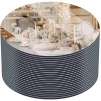 Round Acrylic Mirror Candle Plate Set, Round Mirror Base for Table Centerpieces,Round Mirror Wall Stickers Self Adhesive Mirrors