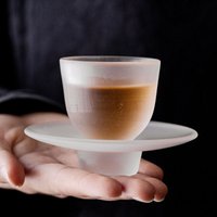 Japanese Style Glass Fogging Cup Cloud Frosted Tea Cups Handmade Glass Heat Resistant Tea Coffee Drink Cup Kitchen Bar Supplies