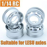 1:14th Scale RC Truck 2pcs Metal Wheels 20mm/25mm Hub Rim for SCANIA Tamiya 770S R620 for VOLVO ACTROS AROCS Model Car DIY Parts