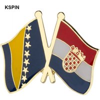 Bosnia & Croatia Friendship Flag Badge Flag Brooch National Flag Lapel Pin International Travel Pins