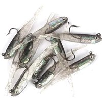 5/10/20Pcs Soft Lure 7cm/6g Split Tail Lead Fish Swimbaits with Hooks Silicone Artificial Fishing Bait for Saltwater
