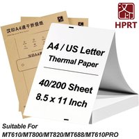 HPRT Folded A4 Thermal Paper Continuous 210mm Width Quick-Dry Thermal Printing Paper For MT610/MT610pro Portable Thermal Printer