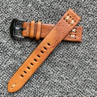 Genuine Leather Strap 20mm-22mm For Samsung Galaxy watch 6/5 pro/7/FE//4/Classic retro bracelet amazfit GTS-GTR 4-3-2e watchband