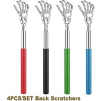 Portable Telescoping Back Scratcher Stainless Steel Extendable Hand Massager Tool