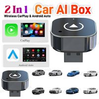 2 in 1 Wireless CarPlay Android Auto Adapter Smart USB Dongle Auto Connect Plug & Play Adapter for Factory Wired CarPlay Cars