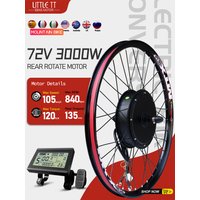 AliExpress LITTLE TT MTX 72V 3000W Electric Bike Conversion Kit Brushless Rear Hub Motor Wheel Drive 20 24 26 27.5 28 29inch For ebike Conversion Kit