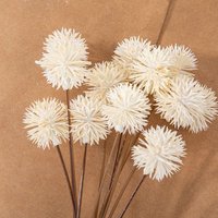 12pcs Realistic Artificial Small Thorn Ball Bouquet DIY Handmade Artificial Prickly Ball Colorfast Fake Plants Living Room Decor