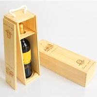 Personalization Color Print Logo Blessing Wood Wine Box, Custom Laser Engraving Process Christmas Gift, Wine Cabinet Display Box