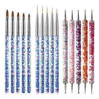 15pcs Nail Art Brush Set Including Uv Gel Nail Polish Brush, Acrylic Nail Brush And Other Manicure Tools
