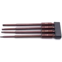 LCX Racing RC Tool 4pc 1/4" Metric Hex Bit Set(1.5mm 2.0mm 2.5mm 3.0mm), Electric Screwgun, Power Drill RC Hobby Tool Screws Hex