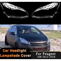 For Peugeot 208 2012-2018 Car Front Light Cap Headlight Cover Headlamp Lens Case Replace Original Clear Lampshade Auto Accessory