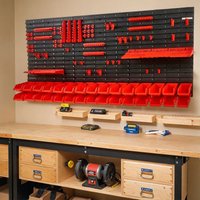96-teiliges Werkzeug-Set mit Wandmontage-Aufbewahrungsboxen, Organizer für Muttern und Schrauben, 30 Stück, robuste Konstruktion und platzsparende Installation für den Heimgebrauch